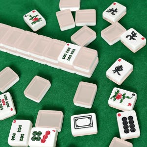 American Mahjong Tiles Set - Pale Dusty Peach Plain Solid Color image 3