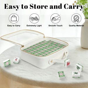 Premium American Mahjong Tile Set - Dopamin Decor Pink Aqua & Green Tropical Bild 5