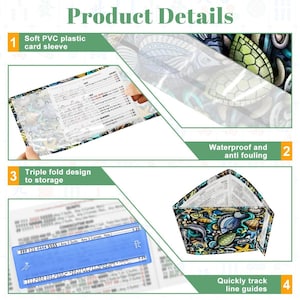 Mahjong Card Holders Coastal Sea Life Underwater Theme Collage Pattern image 5