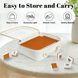 Amerikanskt Mahjong-plattset - Kanel Mörkbränd Orange Enfärgad bild 9