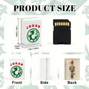 American Mahjong Tiles Set Toy Soldier Vintage Christmas Design Blue Red Beige image 7