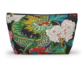 Mahjong Tile Storage Bag - Imperial Dragon Colorful Chinoiserie Pattern