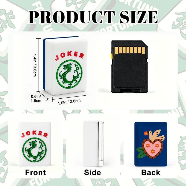 American Mahjong Tile Set Sacred Heart with Bird and Flowers image 5