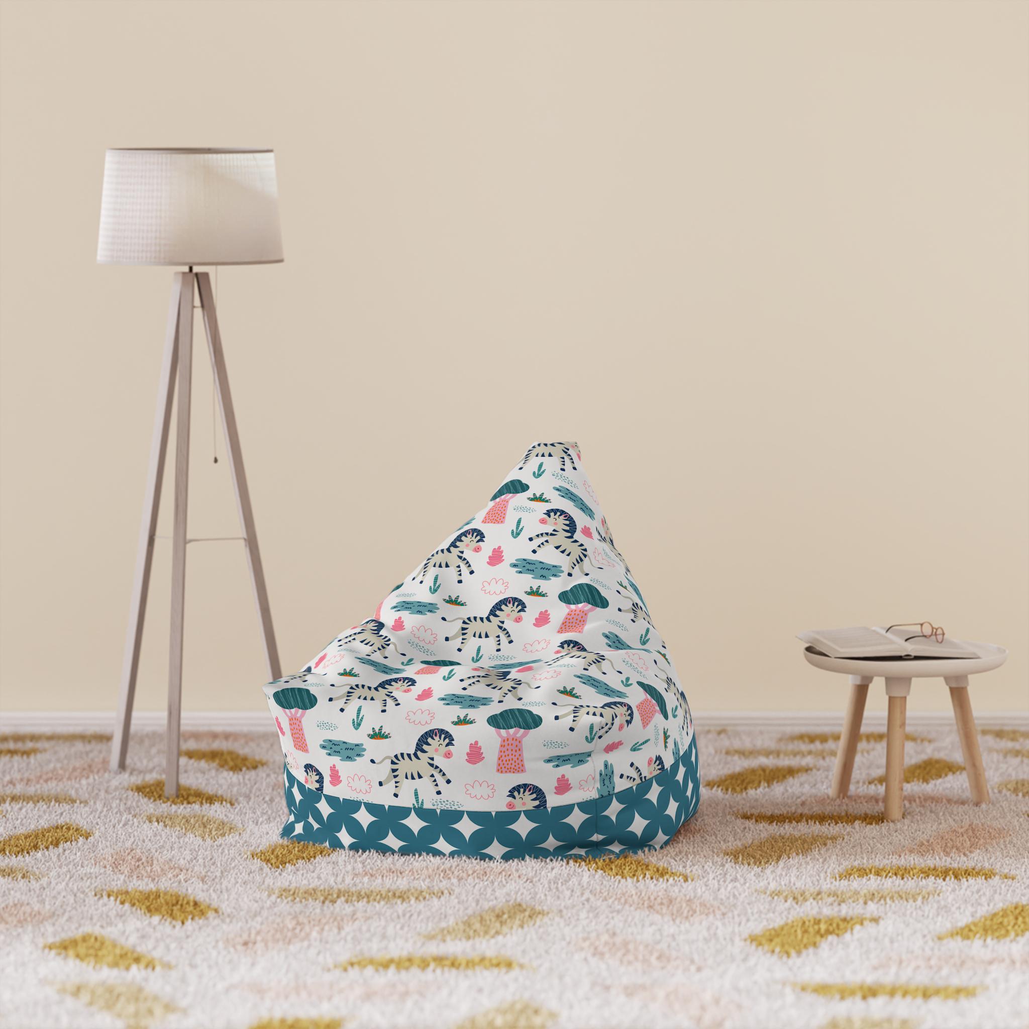 Bean Bag Chair Cover - Zebra Safari Pattern - Small or Large - Adult or  Kids - Ships from USA, image size:2048x2048