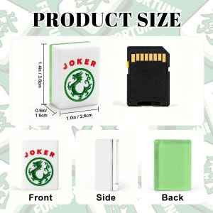 American Mahjong Tiles Plain Light Green Solid Color Granny Smith Apple image 7