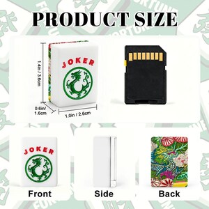 American Mahjong Tiles Set Imperial Dragon Colorful Chinoiserie Pattern Emerald Green image 8