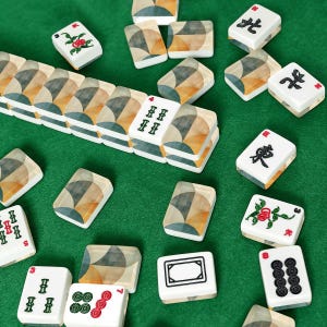 American Mahjong Tile Set with Jokers MCM Mid Century Modern Abstract Art - Tiles Only image 2