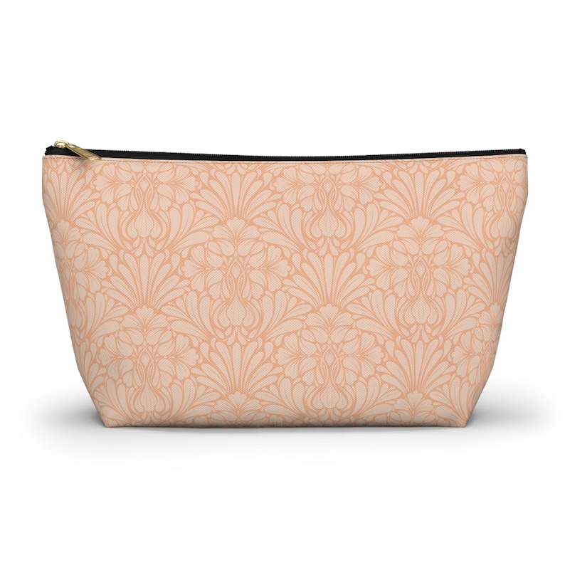 Mahjongtegels Opbergtas Jugendstil Schelpenpatroon Pastel Perzik afbeelding 1