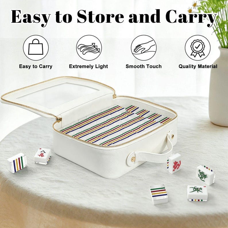American Mahjong Tiles Set Hudson's Bay Colors Stripe Pattern Green Red Yellow Blue image 7
