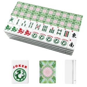 Premium American Mahjong Tile Set - Dopamin Decor Pink Aqua & Green Tropical Bild 4