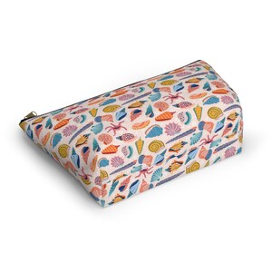 Mahjong Tiles Aufbewahrungstasche Bunter Muscheldruck auf weichem Pfirsichmuster Bild 13
