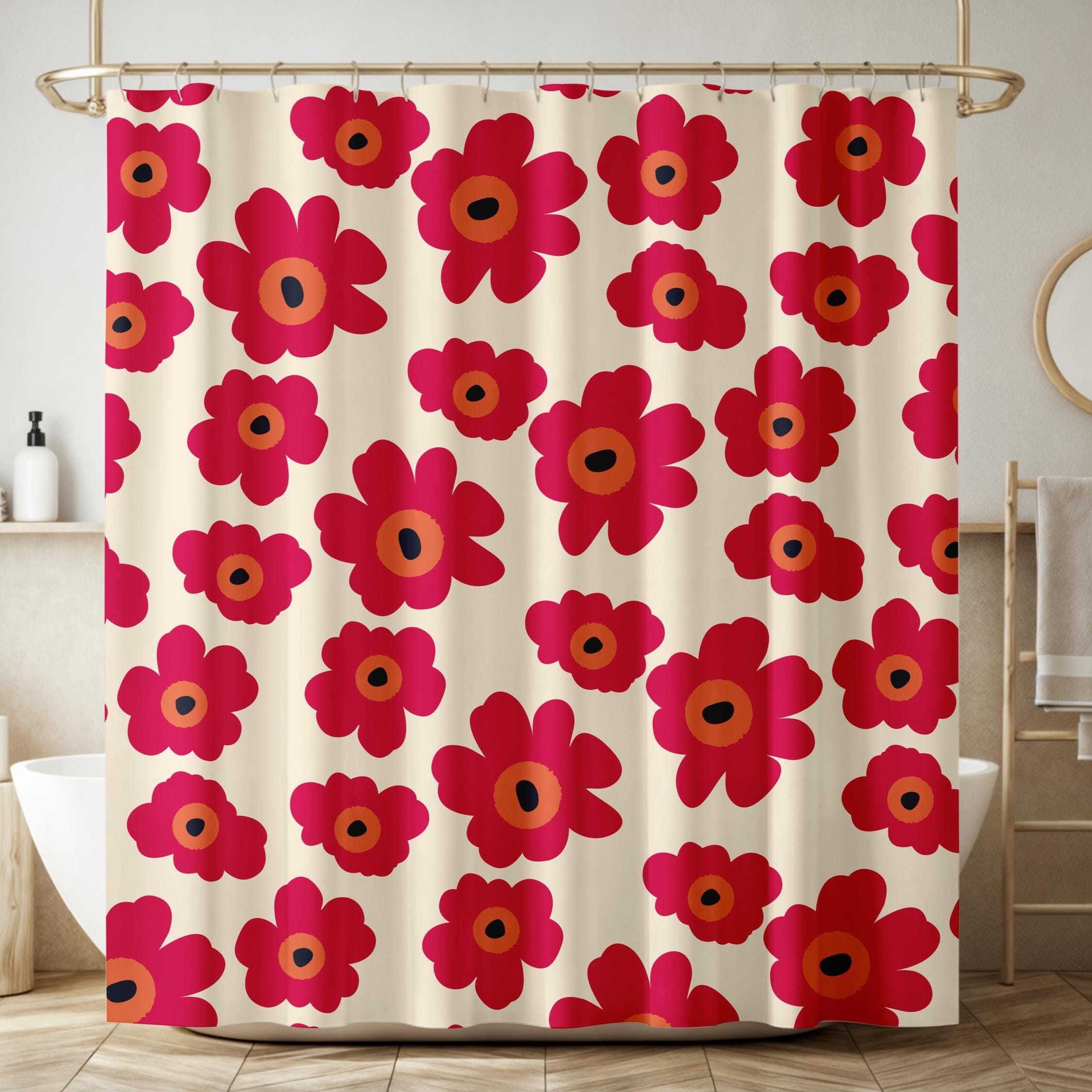 Marimekko Unikko Shower Curtain - Etsy