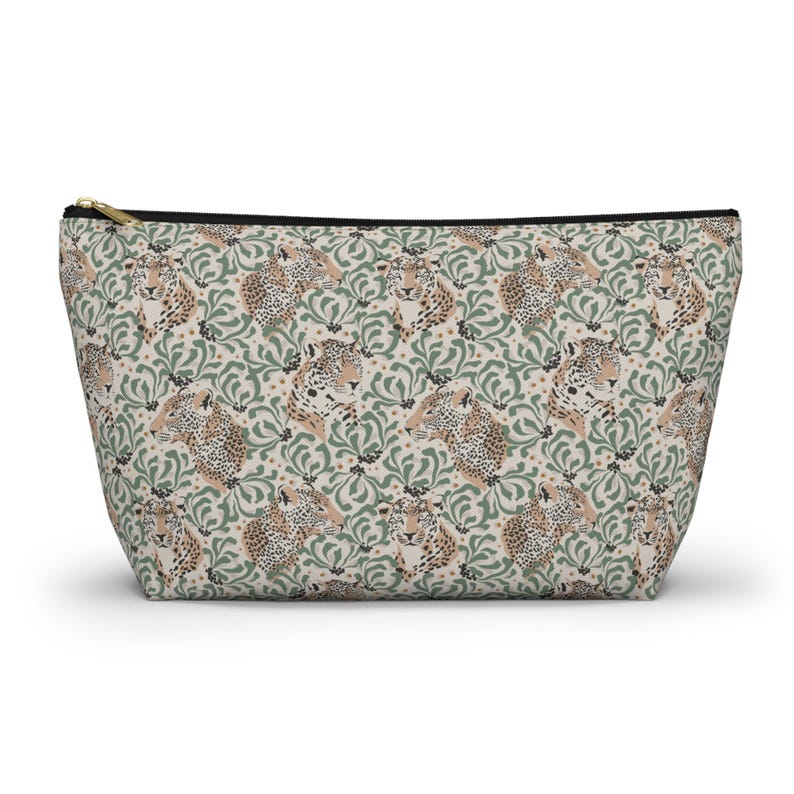 Mahjong Tiles Storage Bag Leopard Print Neutral Leopards Safari Pattern image 1