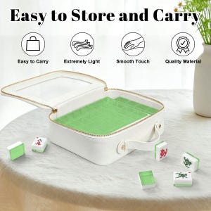 American Mahjong Tiles Plain Light Green Solid Color Granny Smith Apple image 6