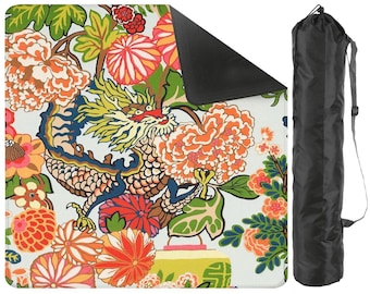 Mata na stół do mahjonga – wzór Imperial Dragon w kolorze chinoiserie