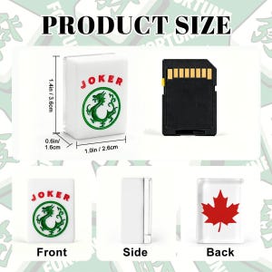 American Mahjong Tile Set with Jokers Canada Maple Leaf Red White - Tiles Only image 5