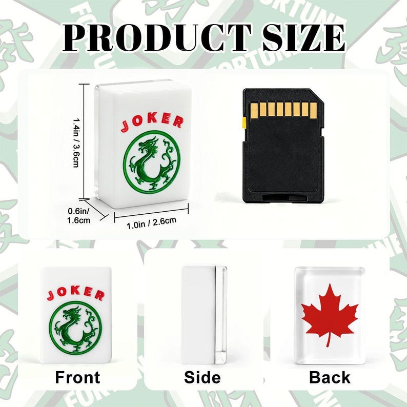 American Mahjong Tile Set with Jokers Canada Maple Leaf Red White - Tiles Only image 5
