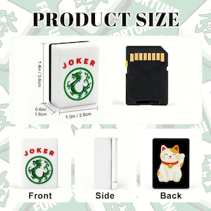 American Mahjong Tiles Set - Maneki Neko Cat Lucky Charm Print image 6