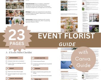 Event Florist Guide Template: Client Consultation, Planner (Digital Download)
