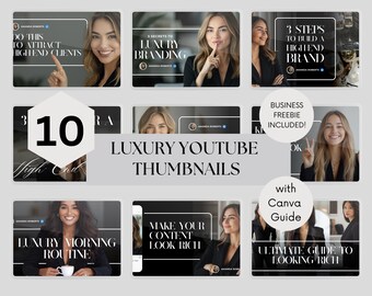 Luxe YouTube-thumbnails | Bewerkbare canvassjablonen