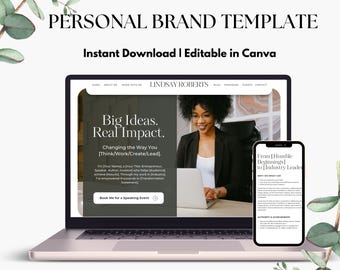 Plantilla de sitio web de Canva: Diseño de marca personal (digital)