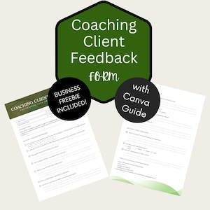 Coaching Client Feedback Form: Editable Canva Template (Digital Download)