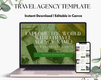 Websitesjabloon reisbureau: aanpasbaar canvasontwerp
