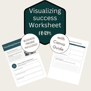 Visualiseringsframgångsarbetsblad i PDF-format • 2-sidig målplanerare (Letter / A4) • Digital nedladdning