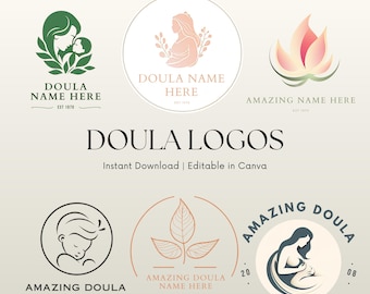 Doula Logo Design Templates Birth Worker Logo Wellness Logo Holistic Logo Natural Birth Logo Midwife Logo Doula Branding Birth Business Logo