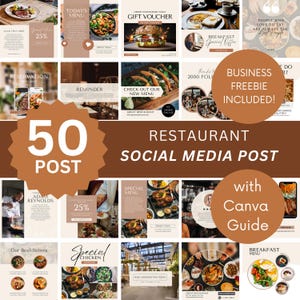 Restaurant Instagram Templates, Restaurant Social Media Post, Instagram Post Template Food, Restaurant Post, Brown Social Media Posts,Pub Ig