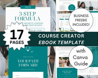 Course Creator eBook Template: 17-Page Canva Guide (Digital Download)