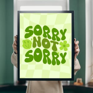 Plakat Six the Musical, Sorry Not Sorry, Anne Boleyn Quote, Musical Inspired Wall Art Print, Wydrukowany Prezent Broadway West End Theatre SIX01