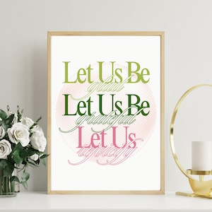 Wicked Let Us Be Glad Let Us Be Grateful Let Us Rejoicify Quote, Wicked Movie Musical Inspired Gift, Retro Vintage Gratitude Wall Art WKD01