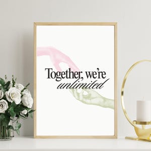 Wicked Poster: Together We&#39;re Unlimited, Defying Gravity Quote, Printable Broadway Wall Art Decor WKD01