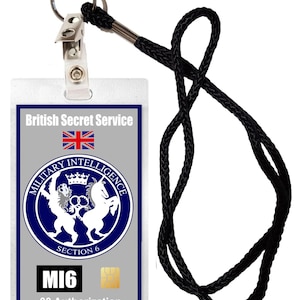 Novelty ID Security Badge MI6 British Intelligence 007 Halloween Costume Movie Prop Badge