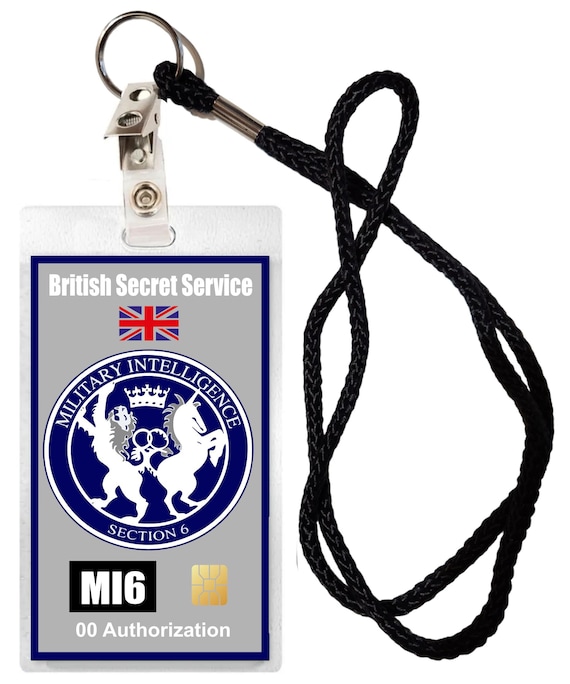 Novelty ID Security Badge MI6 British Intelligence 007 Halloween