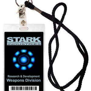 Insignia de seguridad de identificación de novedad Stark Industries Iron Man Disfraces de Halloween Insignia de utilería de película
