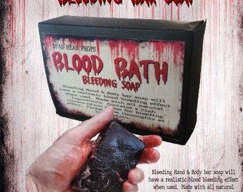Blood Bath Bleeding Bar Soap by Dead Head Props, Halloween, Horror