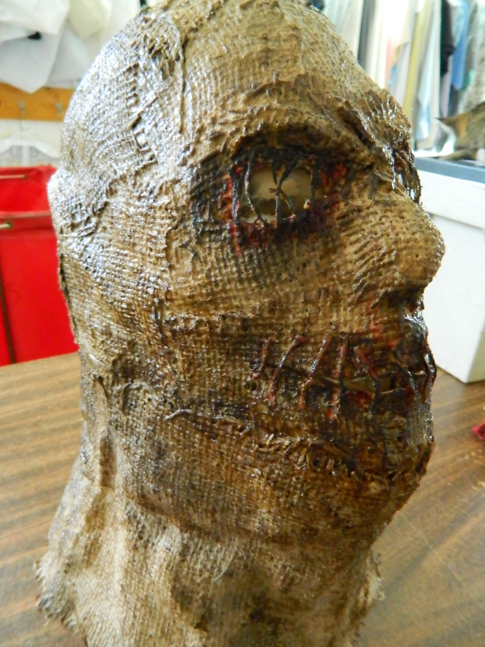 Halloween Horror Mask Scarecrow Sack Killer Mask Hand made | Etsy