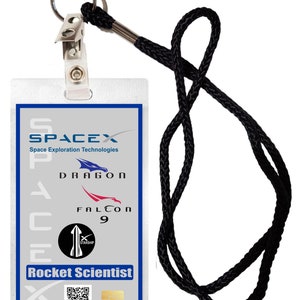 Novelty ID Security Badge Space X Halloween Kostüm Movie Prop Badge