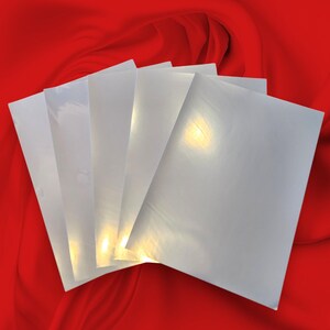 Inkjet druckbare Silber Spiegel Vinyl Aufkleber Blätter A4 Größe (8,25 x 11,5) wasserfest, ideal für Aufkleber, Weihnachten und mehr!