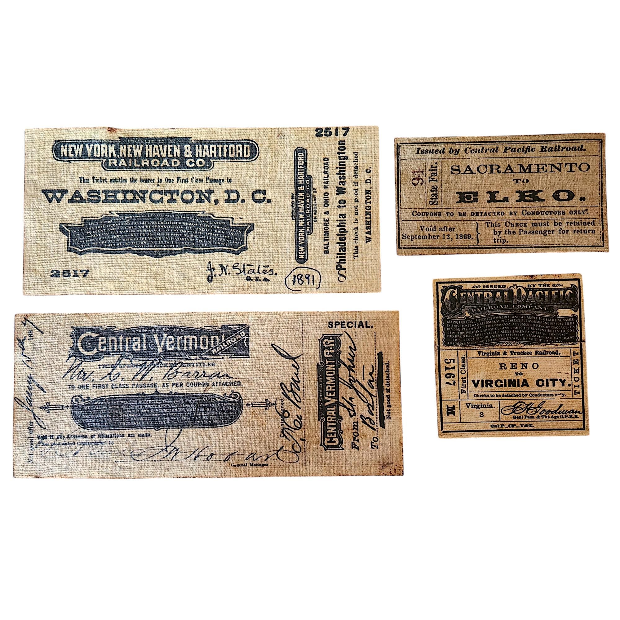 Antique Train Ticket - Etsy