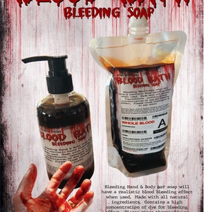Blood Bath Bleeding Liquid Hand and Body Soap by Dead Head Props, Halloween, Horror
