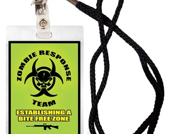 Zombie Response Team Novelty ID Security Badge Halloween Costume Movie Prop Badge