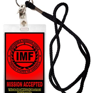 Novelty ID Security Badge IMF mission impossible Halloween Costume Movie Prop Badge