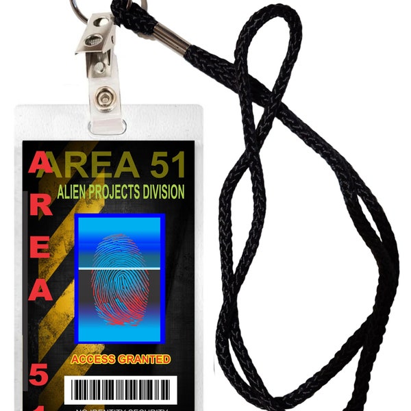 Novelty ID Security Badge Area 51 Halloween Costume Movie Prop