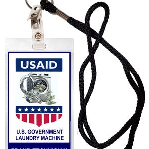 Neuheit ID Sicherheitsabzeichen USAid Lustiges Halloween-Kostüm Movie Prop Badge