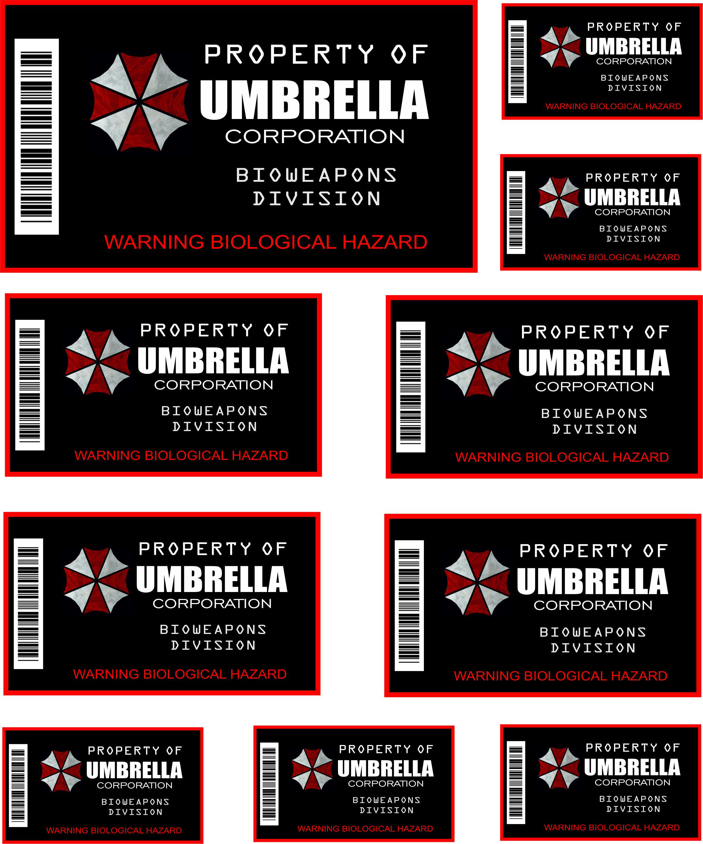 Asset Tag - Property Of Weyland-Yutani - 12 PVC STICKERS, 2.36 X 1.22 Inch