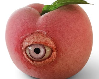 Freaky Fruit "All Seeing Peach"  Halloween, Horror Decoration "Just Peachy!"
