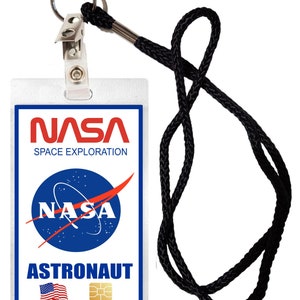 Novelty ID Security Badge NASA Astronaut Halloween Costume Movie Prop Badge